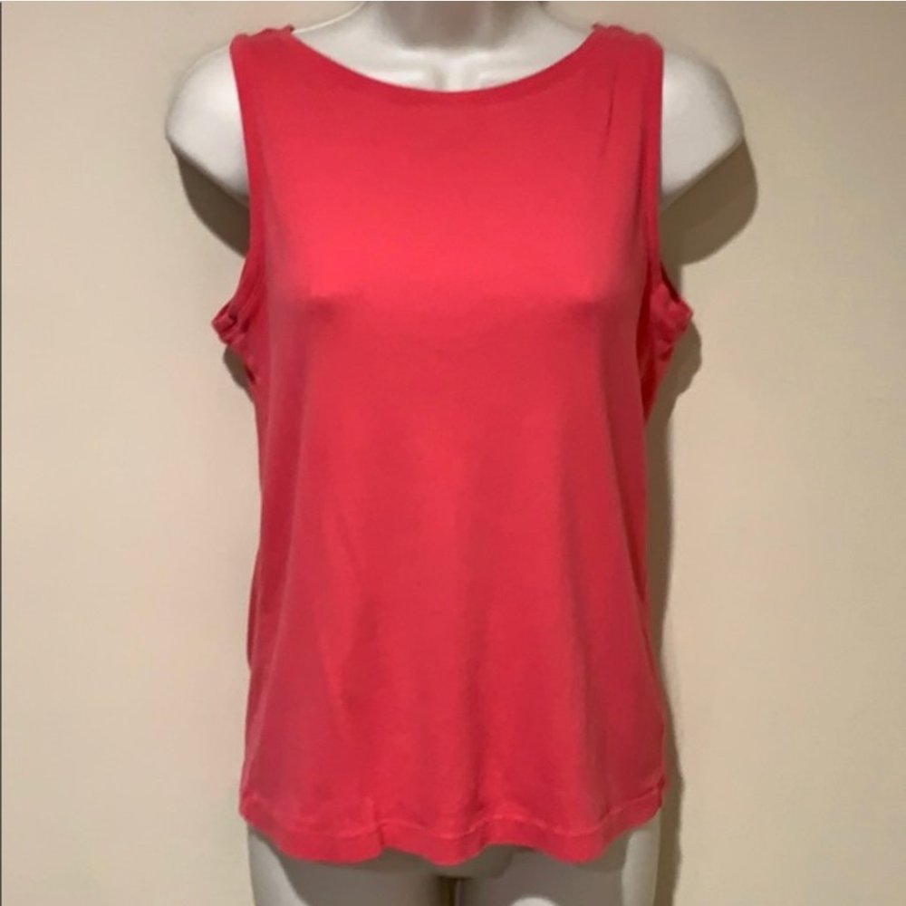 Talbots Pink Sleeveless Boatneck Top